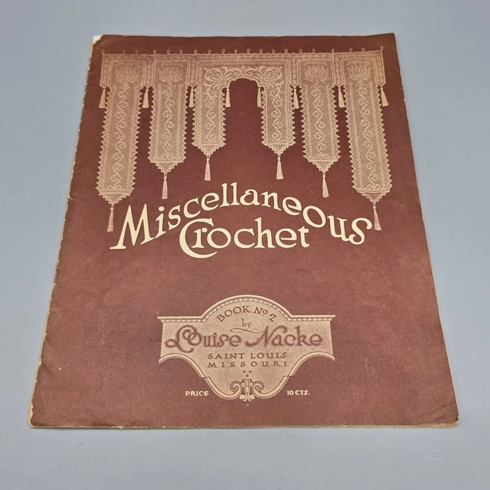 Louise Nacke Crochet Pattern Book No 2 Brown Miscellaneous Vintage Antique Guide